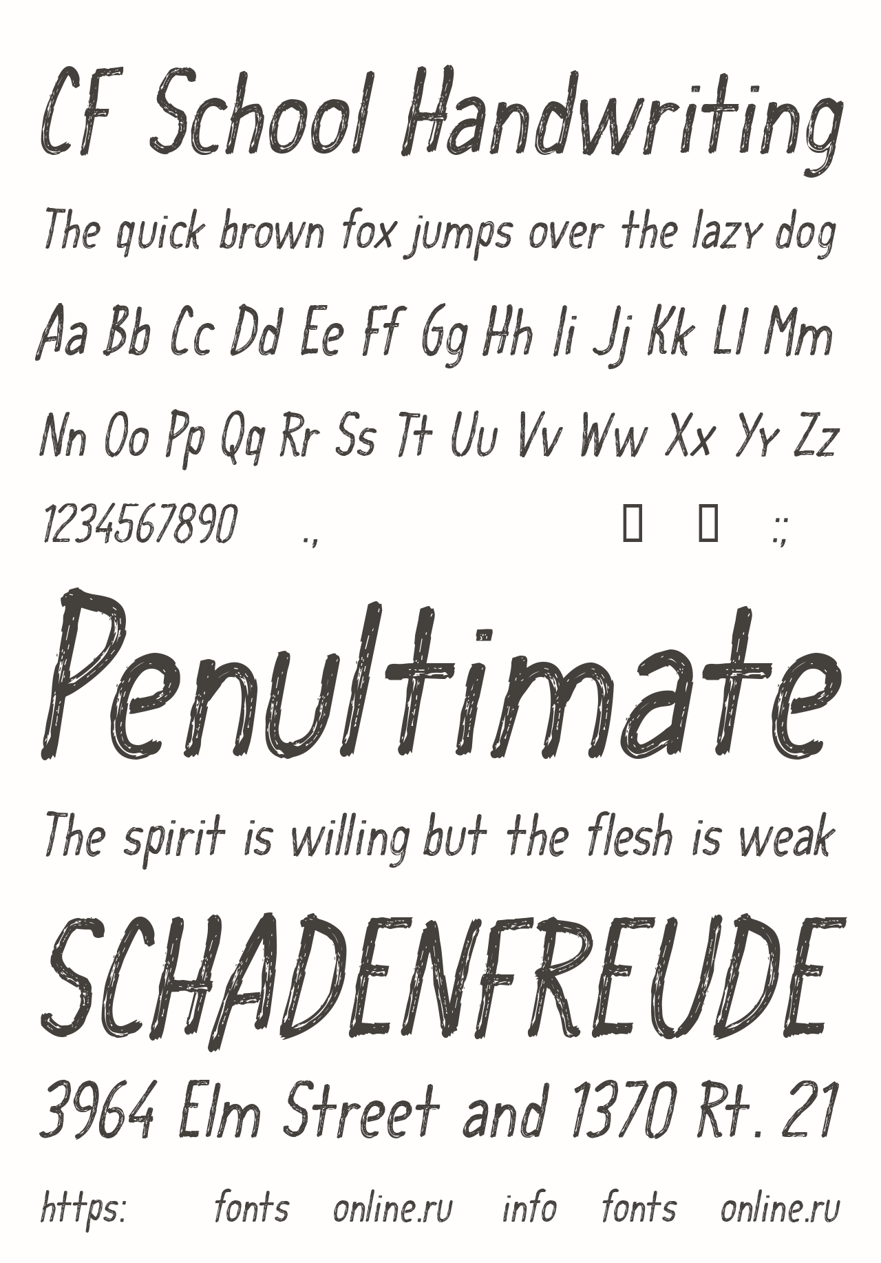 CF School Handwriting Free Font Download
